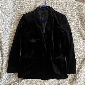 INC International Concepts Black Velvet Blazer